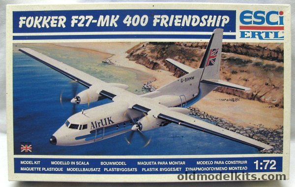 ESCI 1/72 Fokker F27-MK 400 Friendship - (F-27) Air UK Civil Version, 9111 plastic model kit